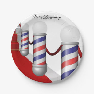 Assiettes En Carton Plaques en papier Poteau en barbier