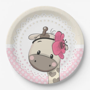 Assiettes En Carton Plaques en papier pour bébé rose