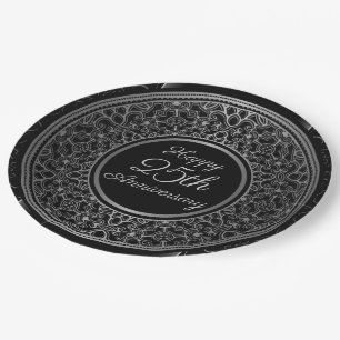 Assiettes En Carton Plaques en papier pour médaillon d'argent du 25e a