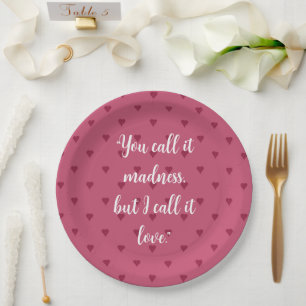 Assiettes En Carton Plaques en papier Red Hearts