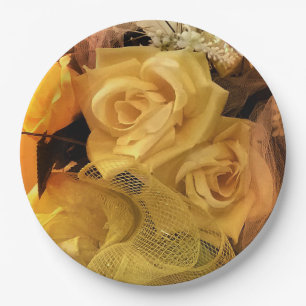 Assiettes En Carton Plaques en papier rose jaune soleil