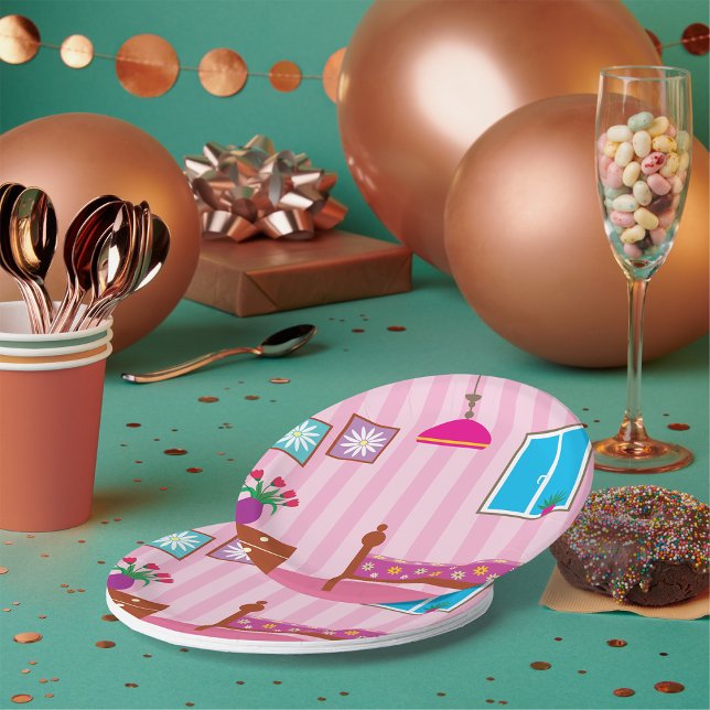 Assiettes En Carton Plaques en papier rose pour la chambre (Créateur téléchargé)