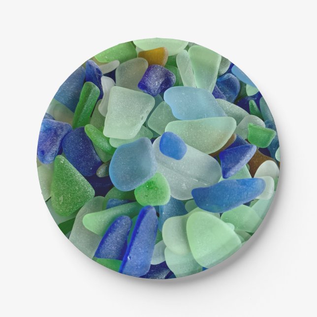 Assiettes En Carton Plaques en papier Seaglass (Devant)