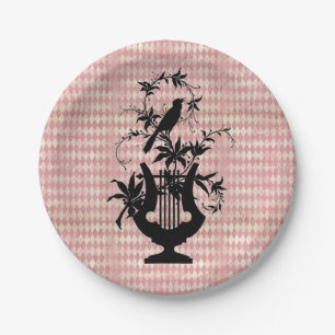 Assiettes En Carton Plaques en papier silhouette pour harpe Arlequin