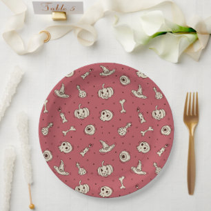 Assiettes En Carton Plaques en papier Spams & Skeletons