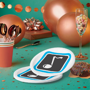 Assiettes En Carton Plaques en papier Symbole de notes musicales