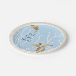 Assiettes En Carton Plaques en papier "Tan bleu tortue"