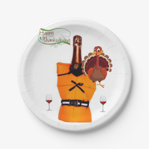 Assiettes En Carton Plaques en papier Thanksgiving Wine