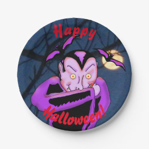 Assiettes En Carton Plaques en papier Vampire Halloween
