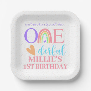 Assiettes En Carton Plaques et boeufs en papier pastel Rainbow