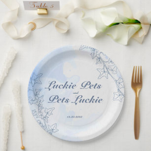 Assiettes En Carton Plaques flocons de neige bleu Icy