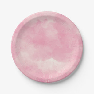 Assiettes En Carton Plaques Mariages en coton rose bonbon