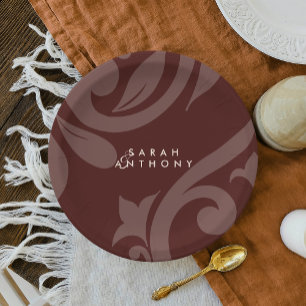 Assiettes En Carton Plaques Mariages rouges Pastel Sun Classic en acaj
