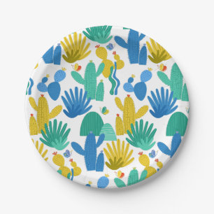 Assiettes En Carton Plaques motifs Cactus