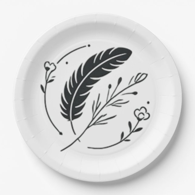 Assiettes En Carton Plaques ou plaques de papier jetables (Devant)