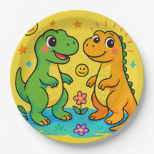Plaques Papier À Thème Dinosaure Bébé