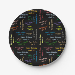 Assiettes En Carton Plaques papier avril, 25 Anniversaire