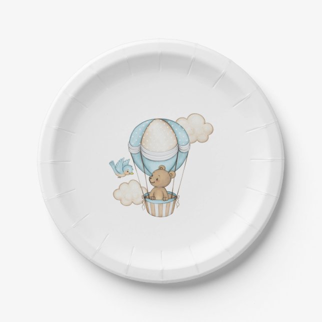 Assiettes En Carton Plaques papier baby shower (Devant)