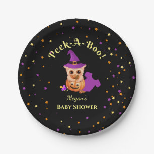 Assiettes En Carton Plaques papier Baby shower Peek-A-Boo Halloween