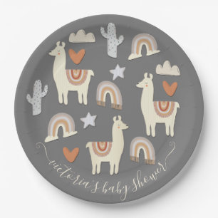 Assiettes En Carton Plaques papier Boho Scandi Mobile Baby shower