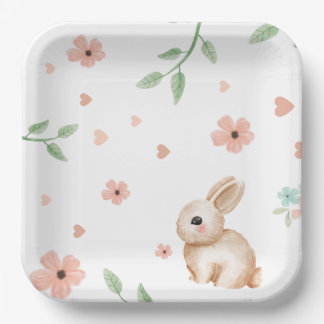 Assiettes En Carton Plaques papier Bunny Birthday Party