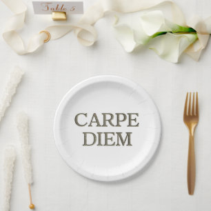 Assiettes En Carton Plaques papier Carpe Diem