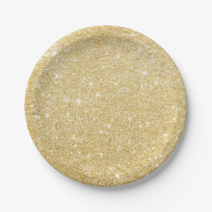 Assiettes En Carton Plaques papier chic Faux Gold Parties scintillant
