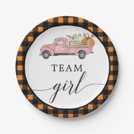 Assiettes En Carton Plaques papier Citrouille Vintage Team Girl