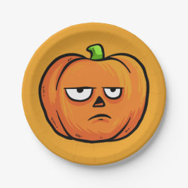 Assiettes En Carton Plaques papier Citrouilles d'Halloween 4