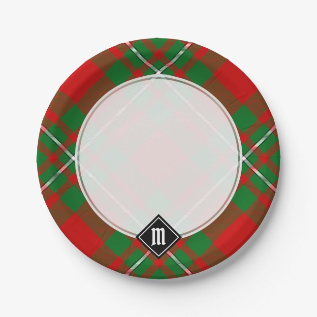 Assiettes En Carton Plaques Papier Clan Gregor Tartan (Devant)