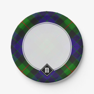 Assiettes En Carton Plaques Papier Clan Gunn Tartan
