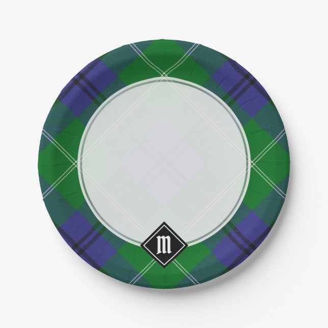 Assiettes En Carton Plaques Papier Clan Oliphant Tartan (Devant)