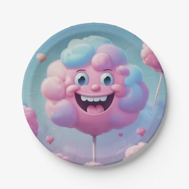 Assiettes En Carton Plaques papier Cotton Candy Days (Devant)