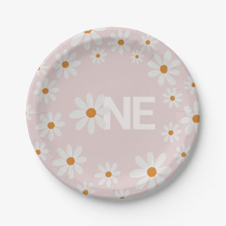 Assiettes En Carton Plaques papier d'anniversaire Retro Daisy