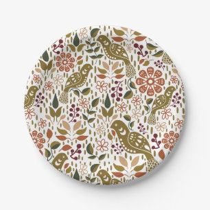Assiettes En Carton Plaques Papier d'art populaire faisan Plaques d'au