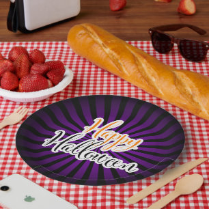 Assiettes En Carton Plaques papier de la fête d'Halloween effrayant