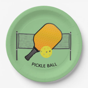 Assiettes En Carton Plaques papier design Pickleball Pickleball