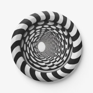 Assiettes En Carton Plaques papier d'illusion 3D