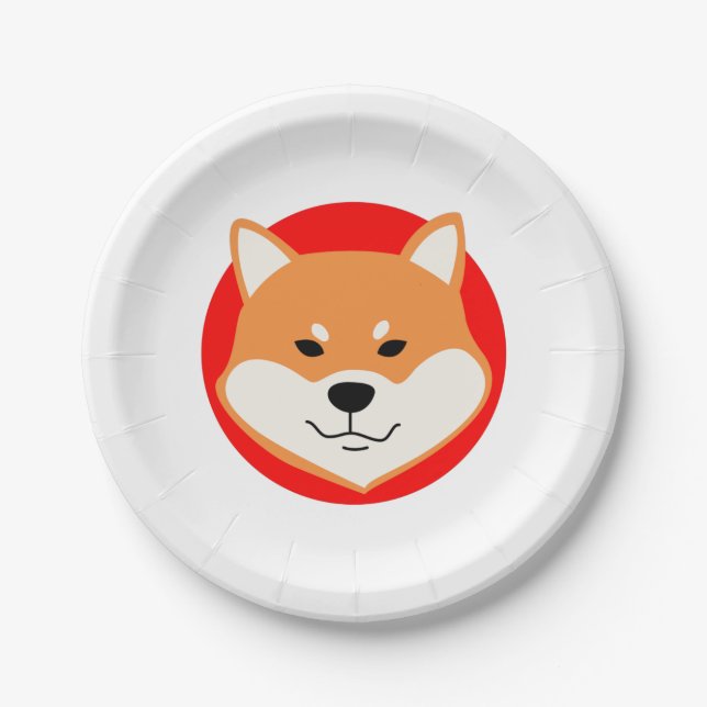 Assiettes En Carton Plaques papier d'origine Shiba Inu (Devant)