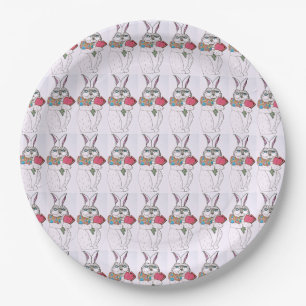 Assiettes En Carton Plaques papier EASTER BUNNY
