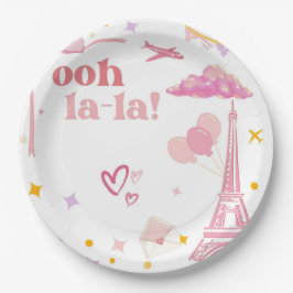 Assiettes En Carton Plaques Papier Fête Tour Paris Eiffel