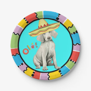 Assiettes En Carton Plaques papier Fiesta Weimaraner
