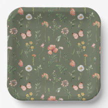 Plaques papier fleur sauvage