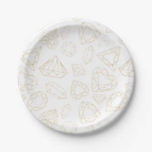 Assiettes En Carton Plaques papier Gold Gem Bird Party