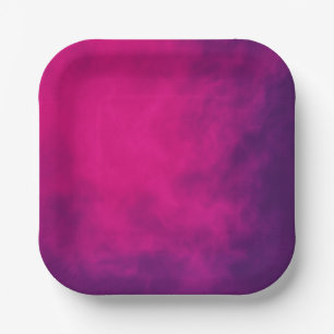 Assiettes En Carton Plaques Papier Gradient Roses Neon - Personnalisab