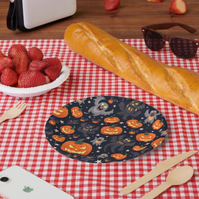 Assiettes En Carton Plaques papier Halloween (Pique-nique)