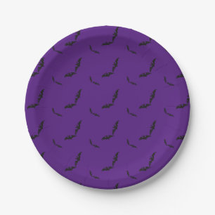 Assiettes En Carton Plaques papier Halloween/chauve-souris