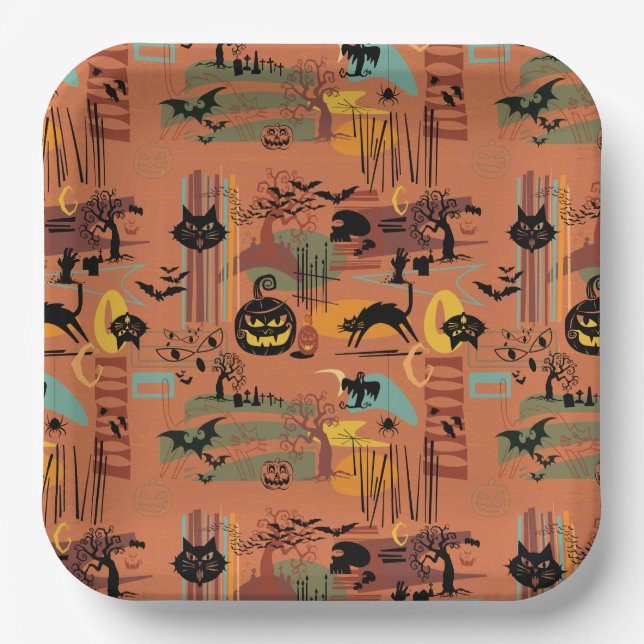 Assiettes En Carton Plaques papier Halloween O'Rama (Recto)