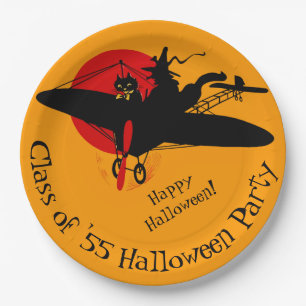 Assiettes En Carton Plaques papier Halloween Retro personnalisées