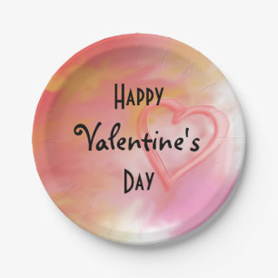 Assiettes En Carton Plaques papier Heureuses Saintes-Valentin